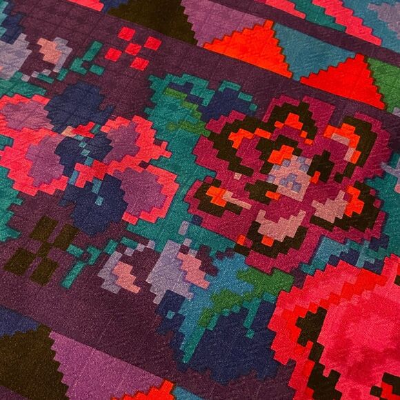 Bold Scarf Digital Print Floral Geometric Dark Fairy Goddess Chic Classy Edgy - Picture 3 of 5